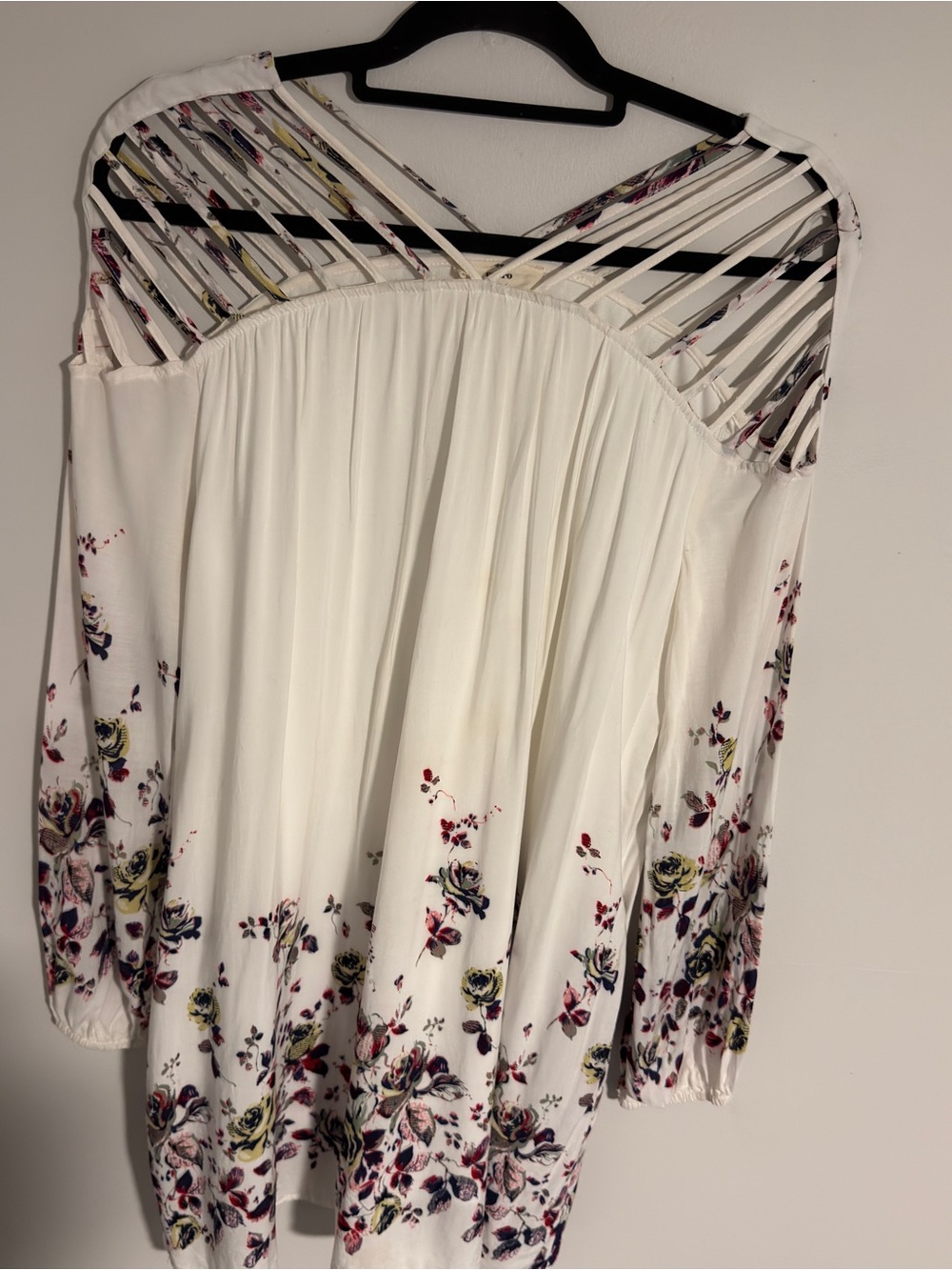 entro White Floral Mini Dress with Strappy Yoke - Picture 3 of 7